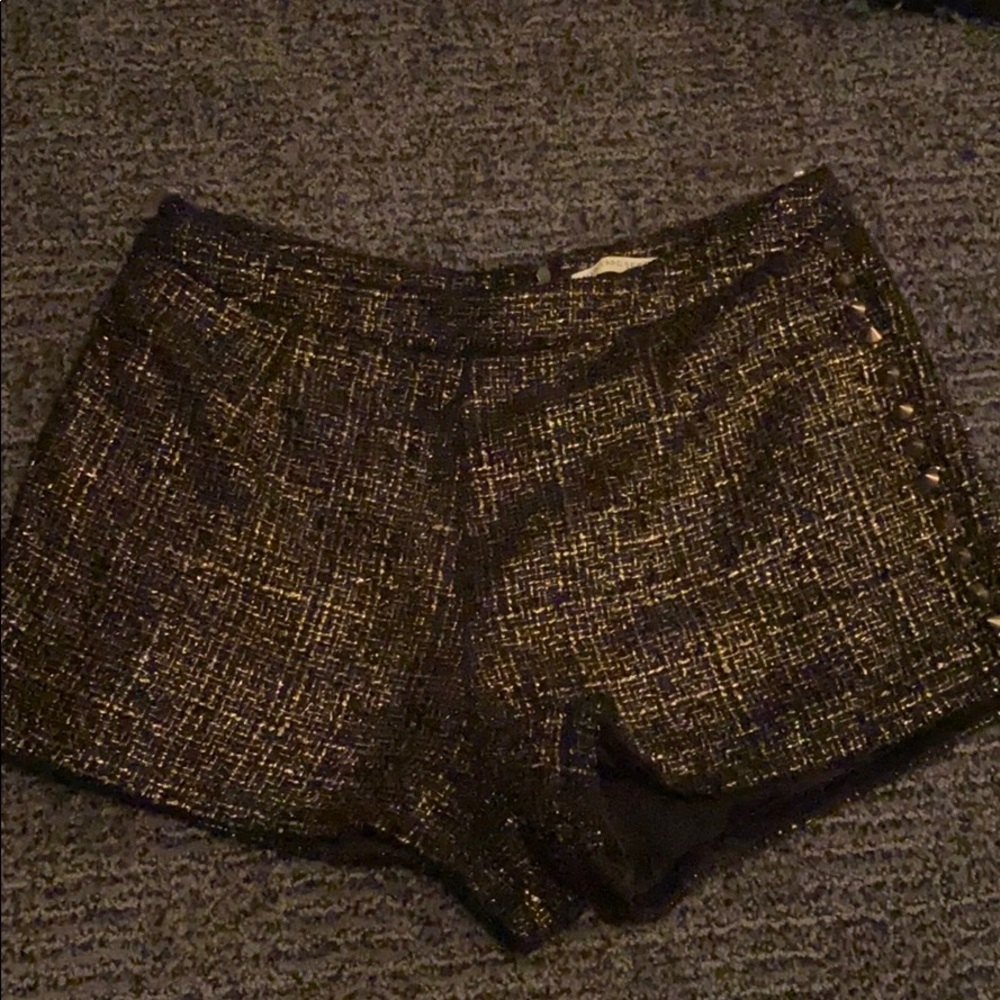 Black and gold party shorts